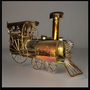 Vintage Brass Train Music Box – Chattanooga Choo Choo Tune, 1970s Decor